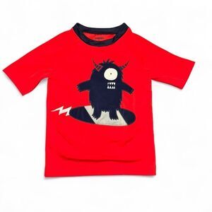 Gymboree Kid's Red Short Sleeve Rash Guard Size 3T